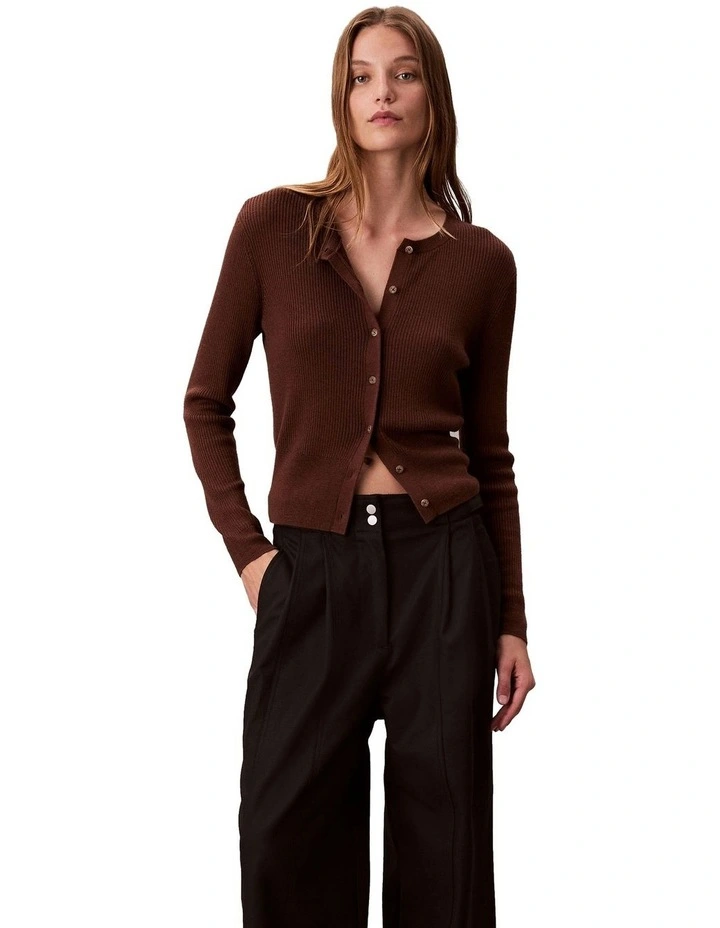 Stretch Chino Adjustable Wide Leg Pant in Black image 5