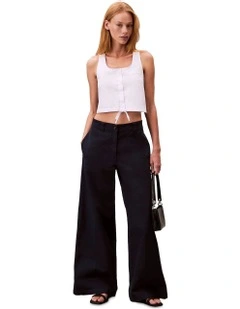 Relaxed Straight Chino Pants in Blue