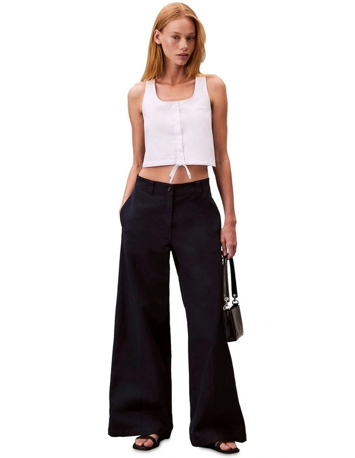 Relaxed Straight Chino Pants in Blue image 1