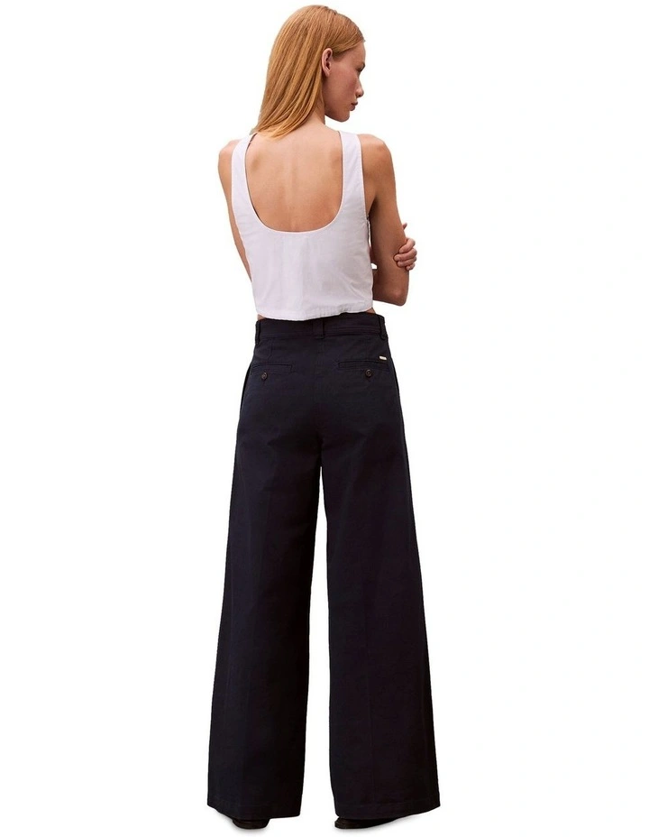 Relaxed Straight Chino Pants in Blue image 2