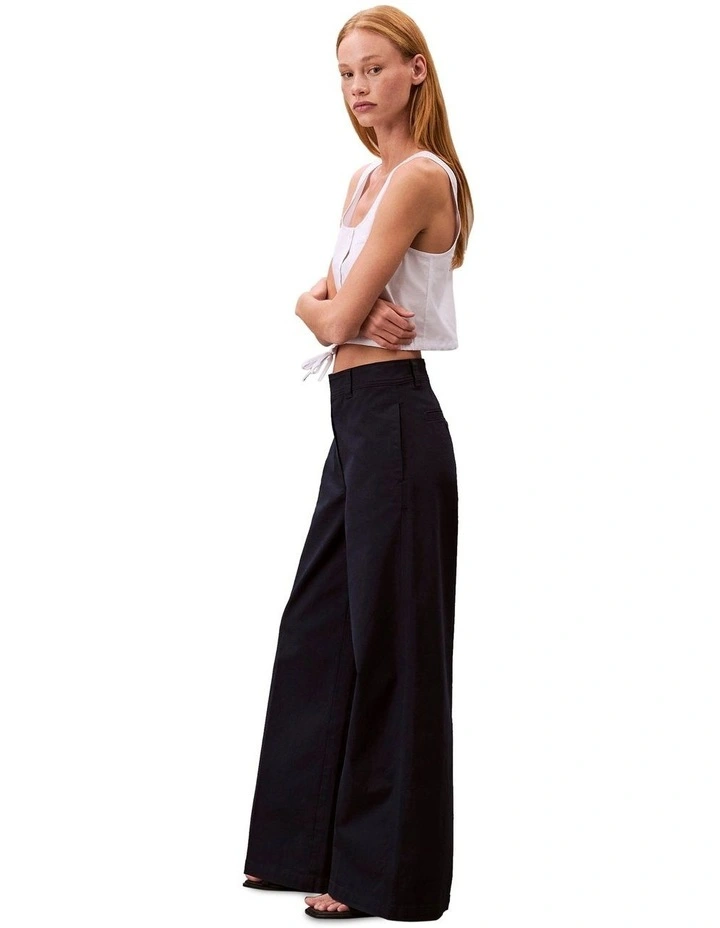 Relaxed Straight Chino Pants in Blue image 3