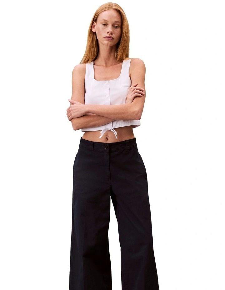 Relaxed Straight Chino Pants in Blue image 4