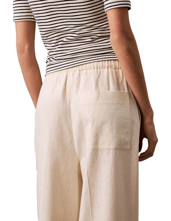 Linen Drawstring Pant in Tofu image 5