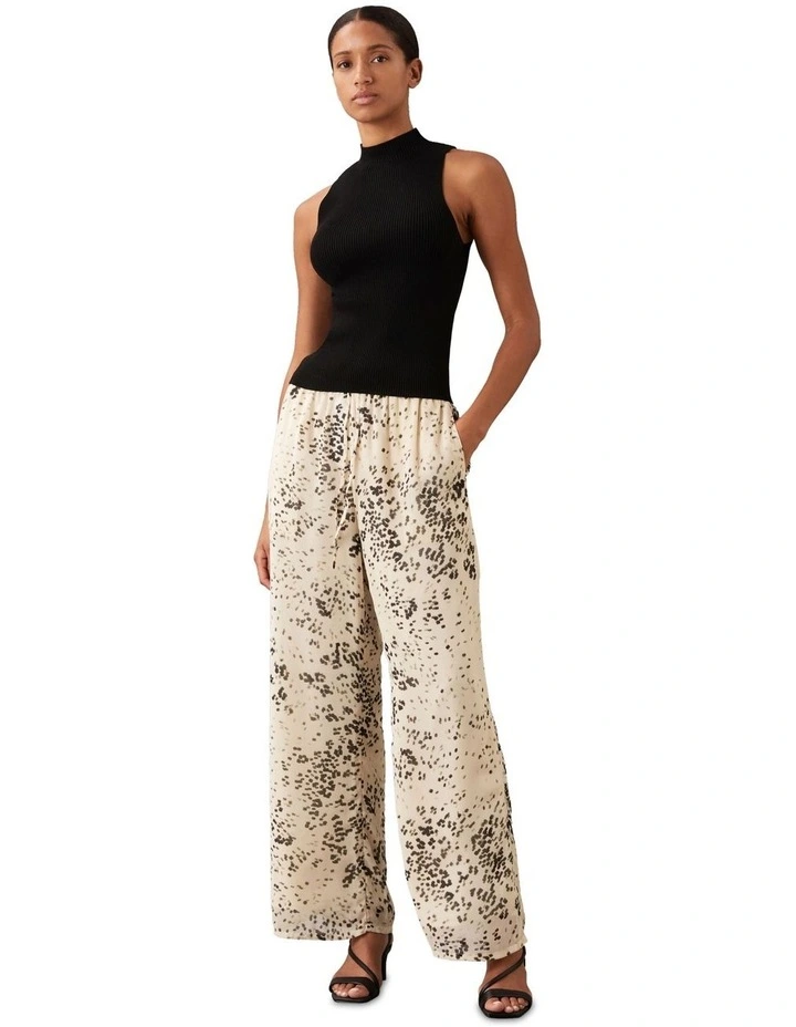 Printed Pull On Wide Leg Pant image 3