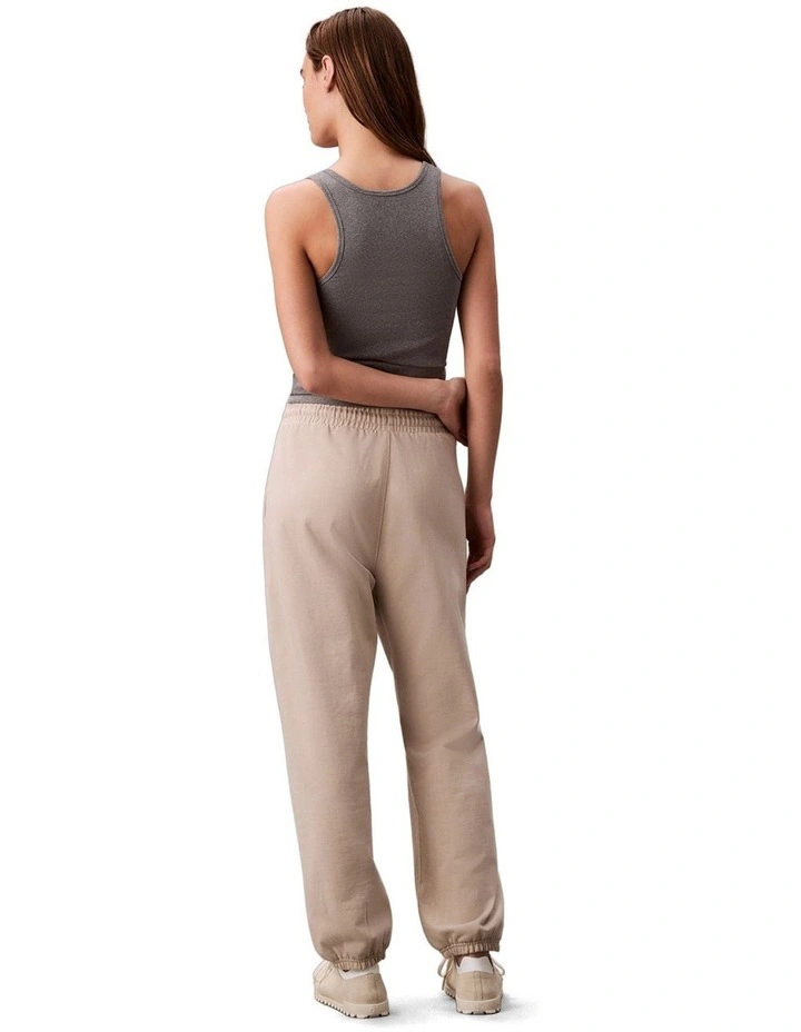 Premium Terry Emblem Relaxed Jogger in Black image 2