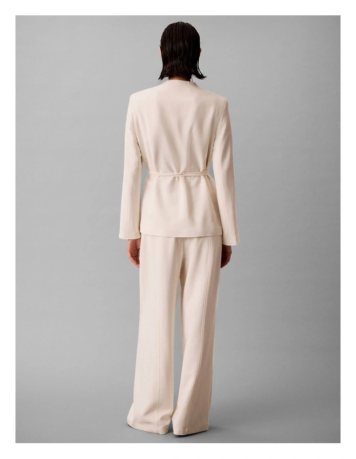 Calvin Klein Heavy Textured Shine Pants in Tofu image 2
