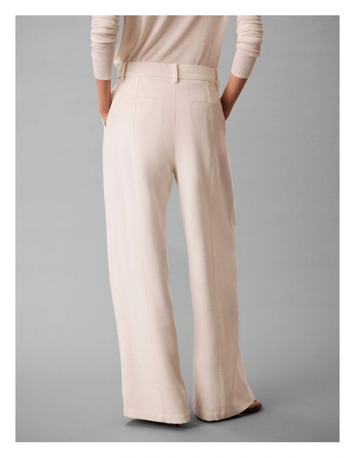 Calvin Klein Heavy Textured Shine Pants in Tofu image 4