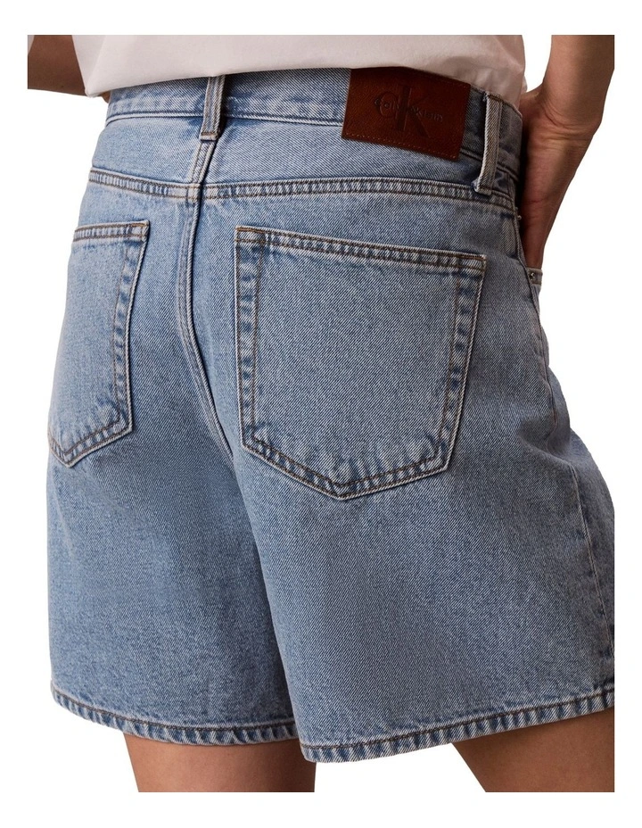 Hi Rise A-Line Denim Shorts in Coastal Light image 4