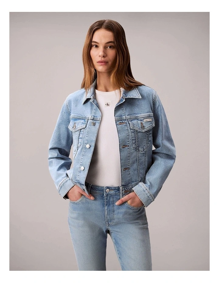 Classic Denim Trucker Jacket in Coastal Light image 1