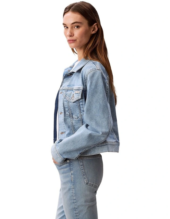 Classic Denim Trucker Jacket in Coastal Light image 3