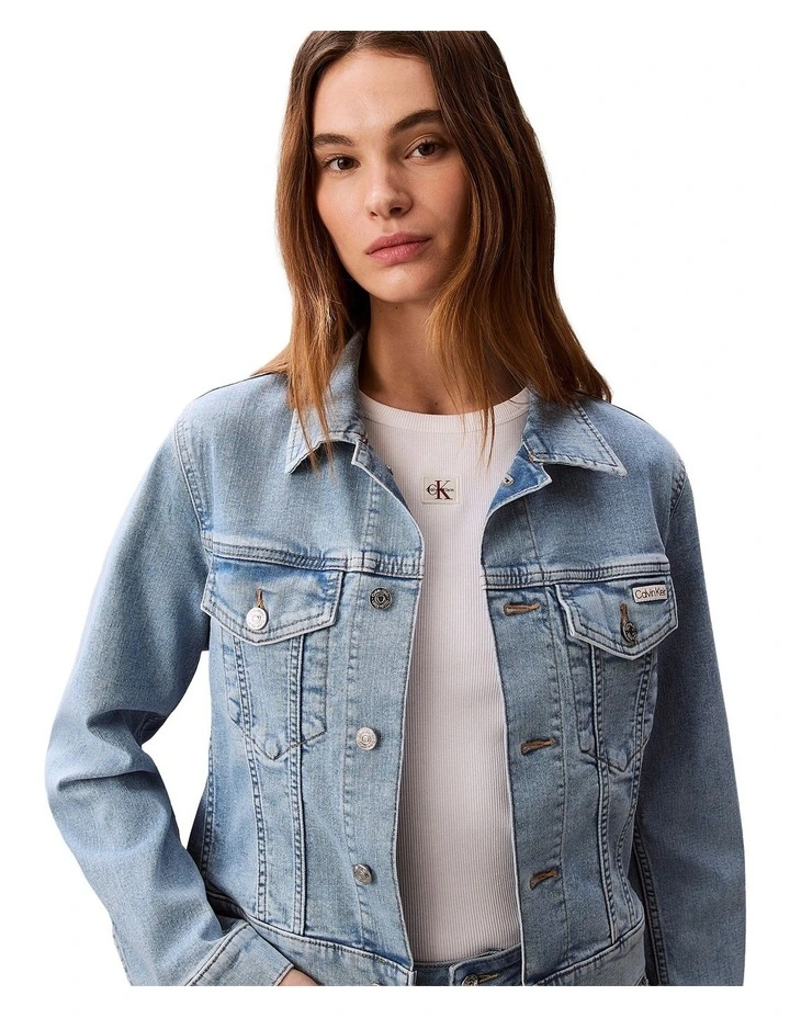 Classic Denim Trucker Jacket in Coastal Light image 4