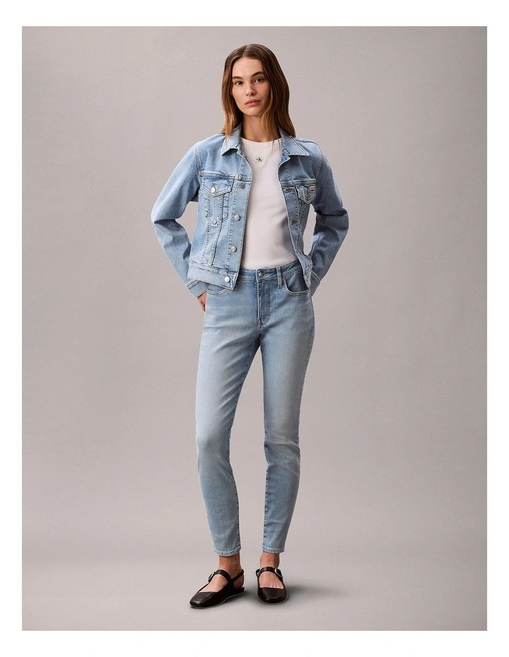 Classic Denim Trucker Jacket in Coastal Light image 5