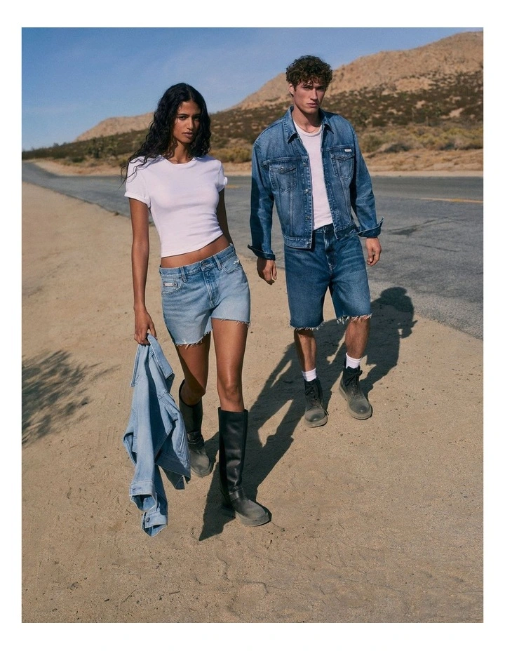 Classic Denim Trucker Jacket in Coastal Light image 7
