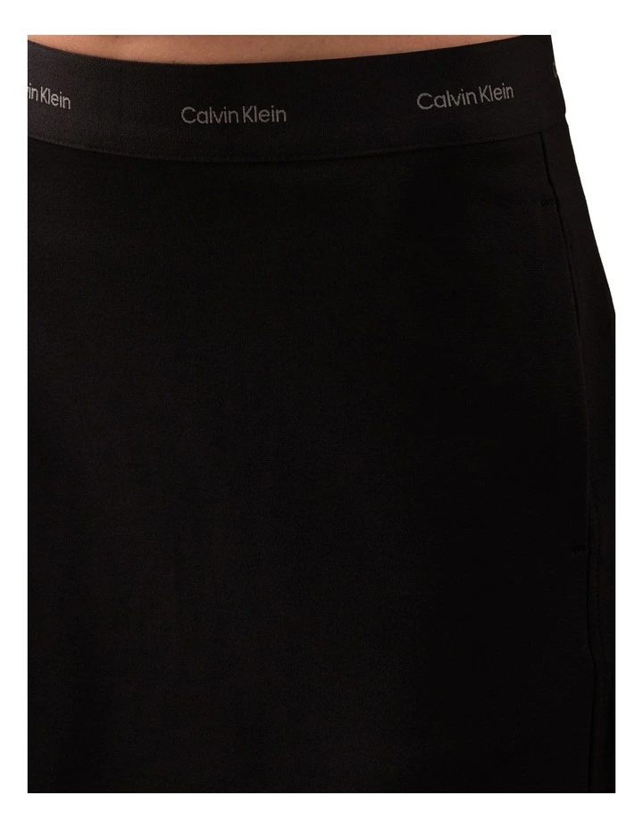 Ponte Logo Waistband Mini Skirt in Black image 3