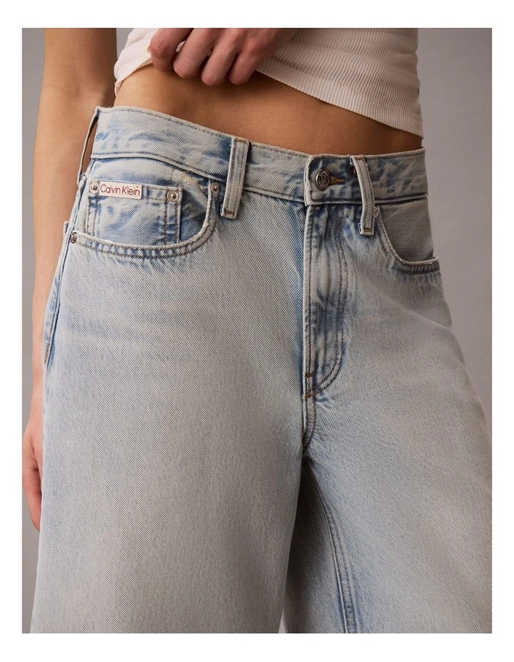 Long Tencel Denim Shorts in Ryder image 4