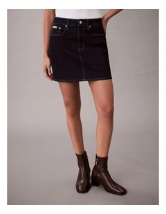 Denim Mini Skirt in CK Classic Rinse