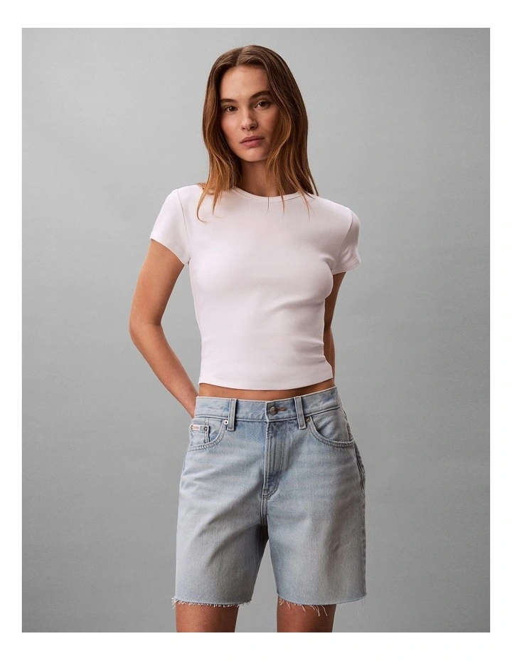 Calvin Klein 90s 6-Inch Denim Shorts in Washed Luther image 6