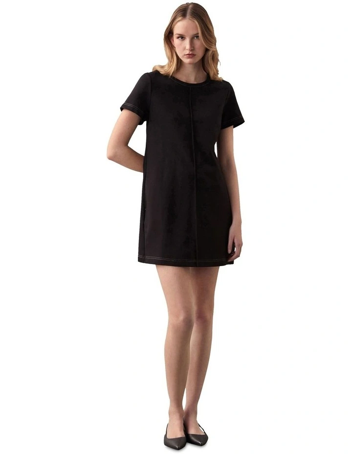 Punto Milano Tshirt Sportwear Dress in Black image 1