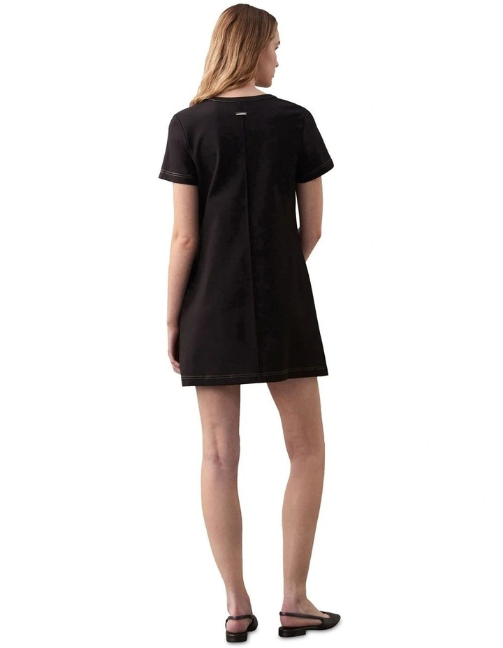 Punto Milano Tshirt Sportwear Dress in Black image 2