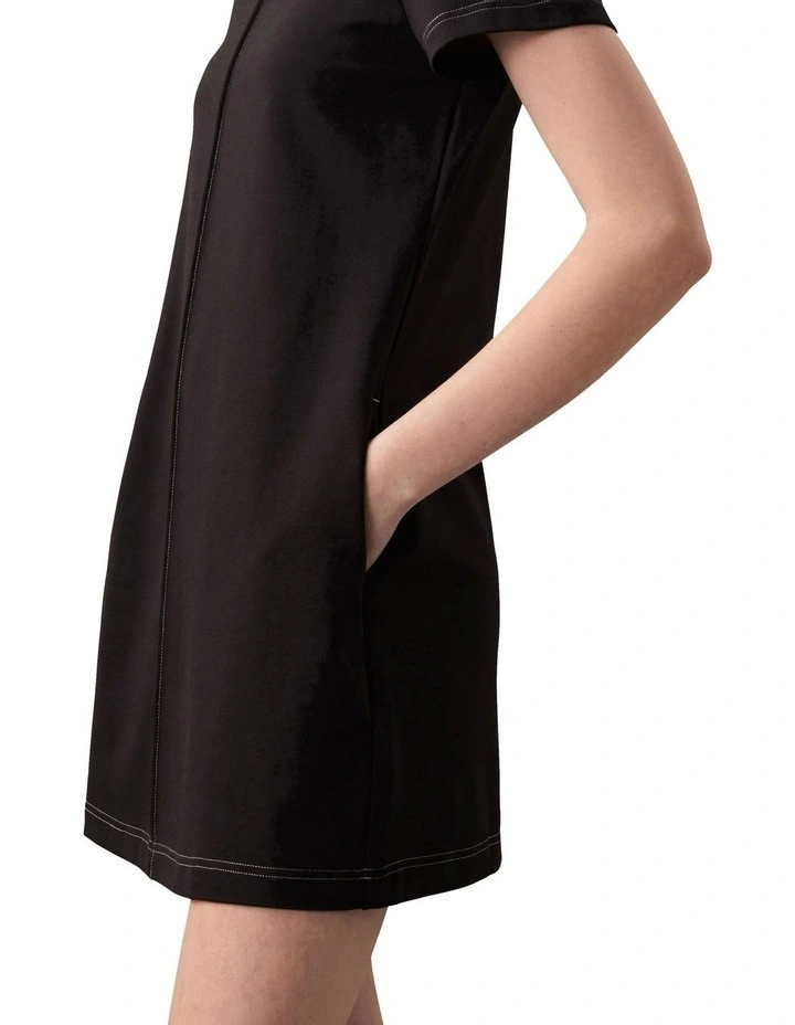 Punto Milano Tshirt Sportwear Dress in Black image 3