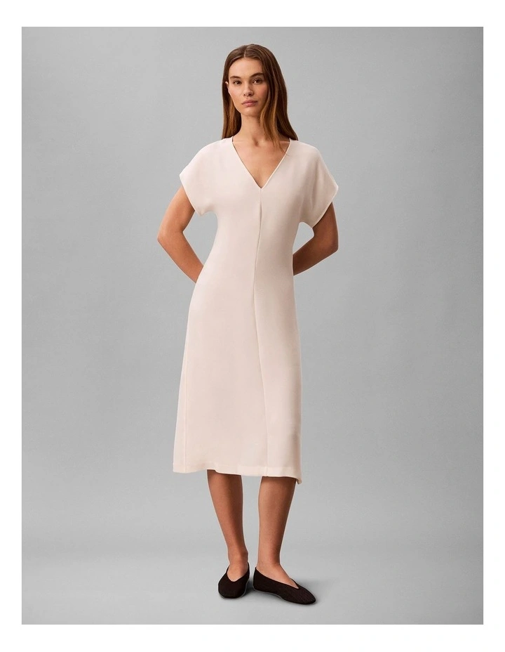 Calvin Klein Women Crepe Dolman Sleeve V-Neck Midi Dress in Calico image 1