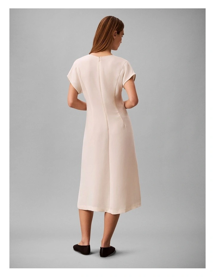 Calvin Klein Women Crepe Dolman Sleeve V-Neck Midi Dress in Calico image 2
