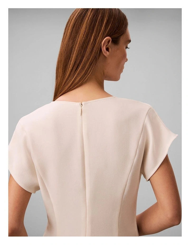 Calvin Klein Women Crepe Dolman Sleeve V-Neck Midi Dress in Calico image 5