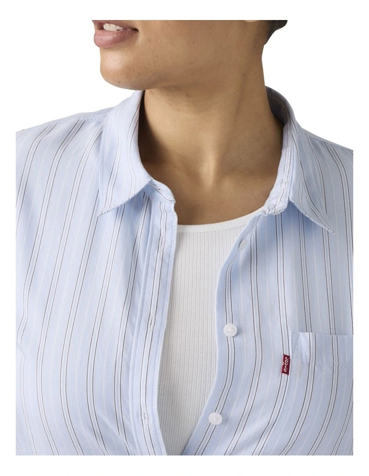 Darlene Shirt (Curve) in Chambray Blue image 3