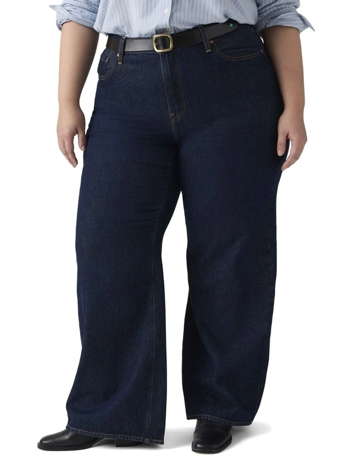 Ribcage Wide-Leg Jeans in Shaded View image 1