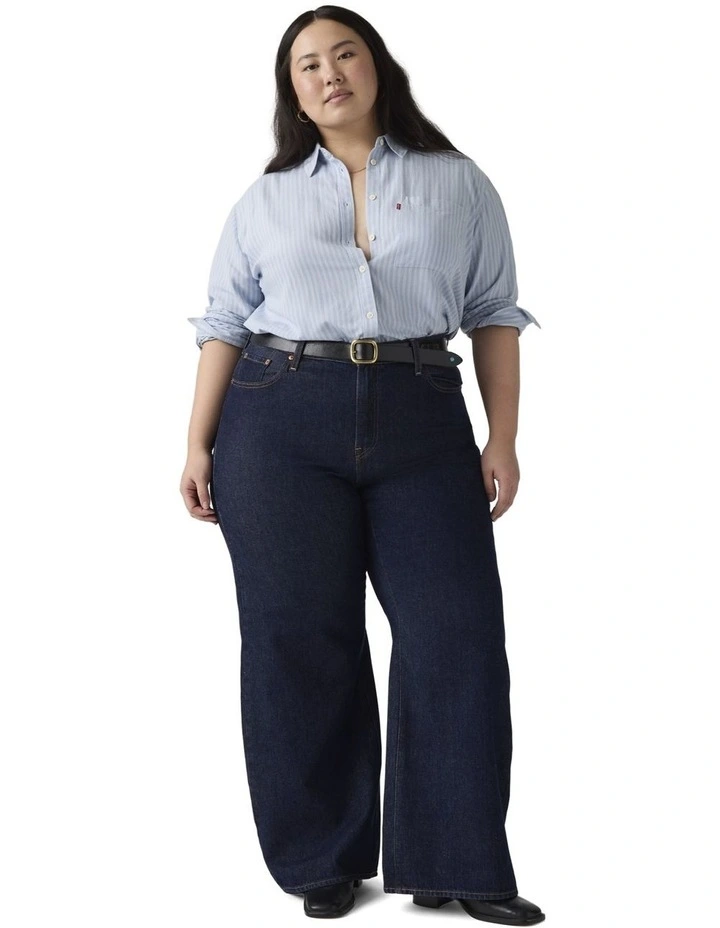 Ribcage Wide-Leg Jeans in Shaded View image 4