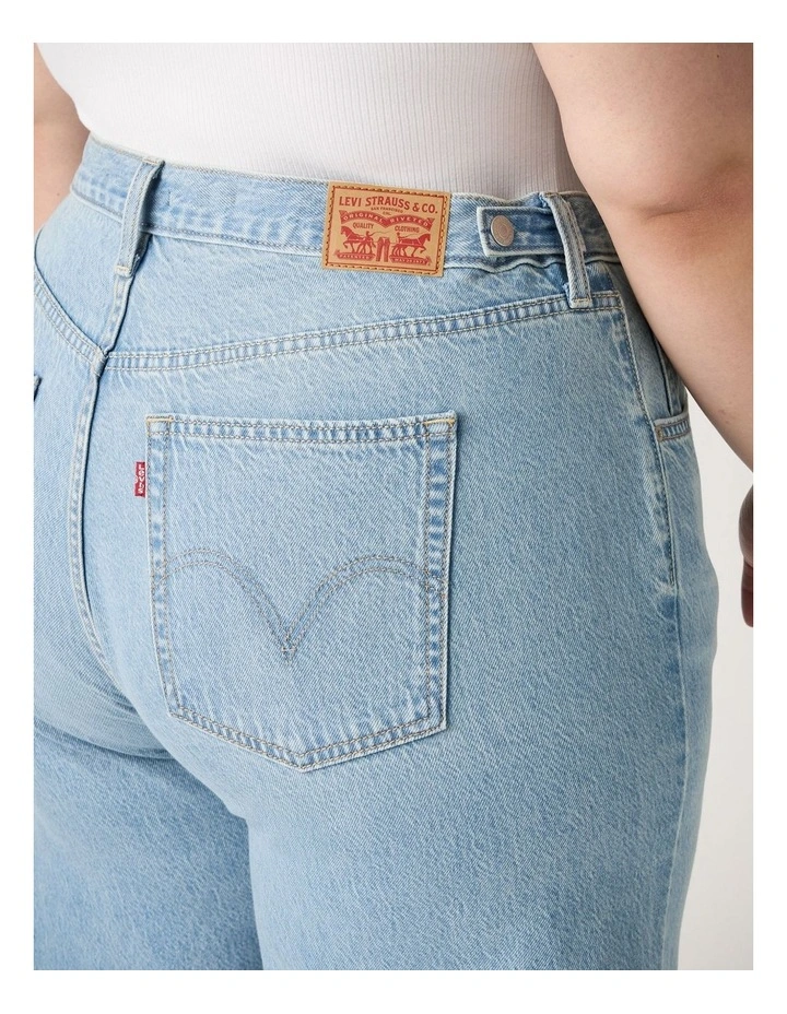Plus Cinch Baggy Jeans in Invested Indigo image 4