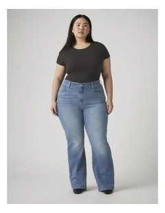 726 High-Rise Flare Jeans in Eternal Indigo Mid Plus