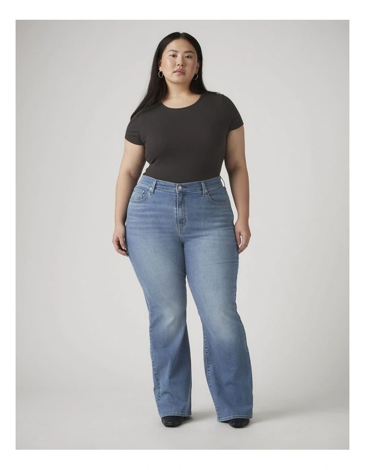 726 High-Rise Flare Jeans in Eternal Indigo Mid Plus image 1