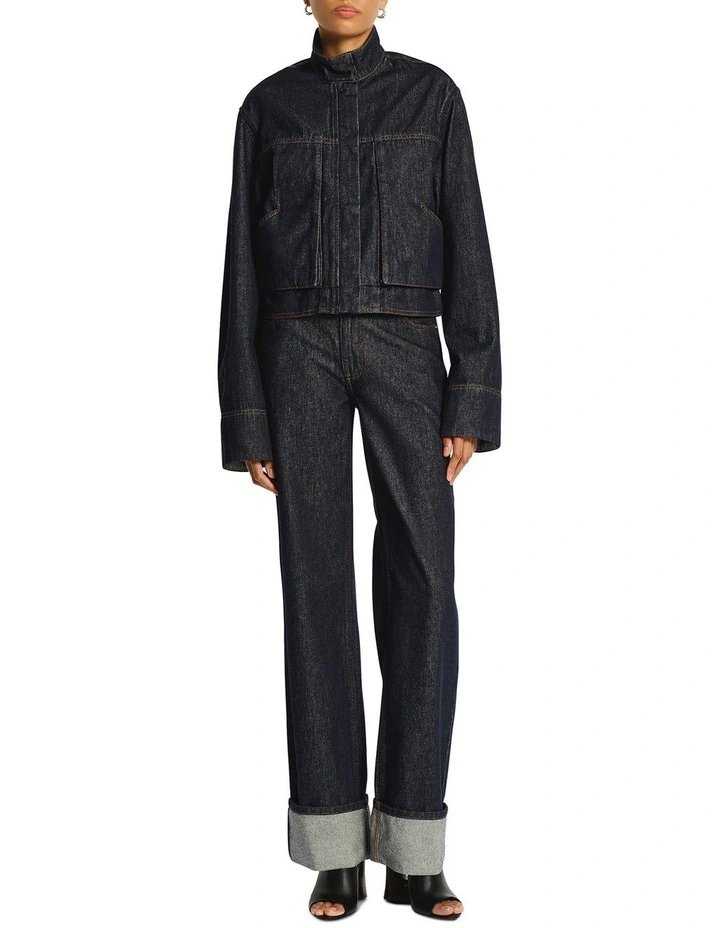 Labrinth Denim Jacket in Raw Indigo image 1