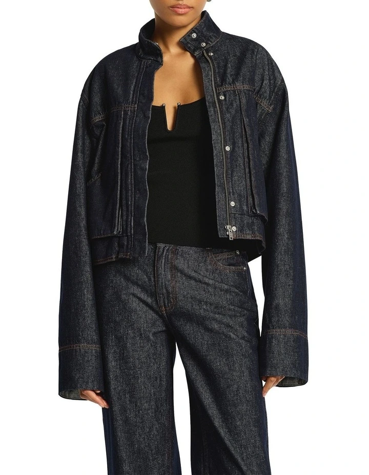 Labrinth Denim Jacket in Raw Indigo image 3