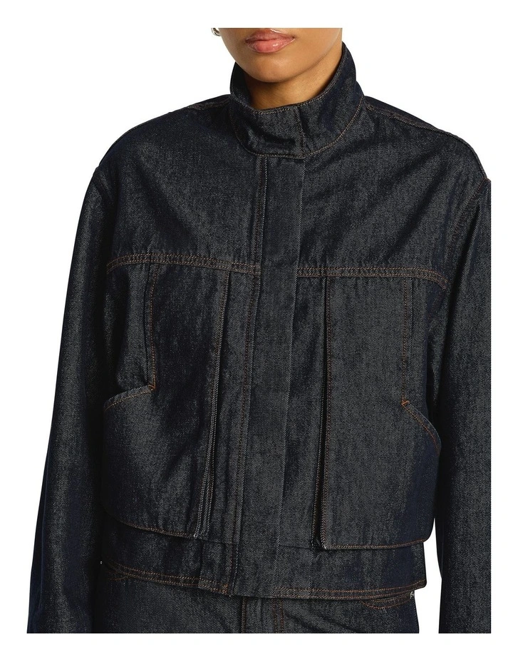Labrinth Denim Jacket in Raw Indigo image 4