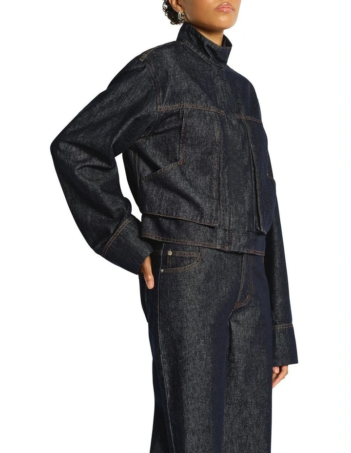 Labrinth Denim Jacket in Raw Indigo image 5
