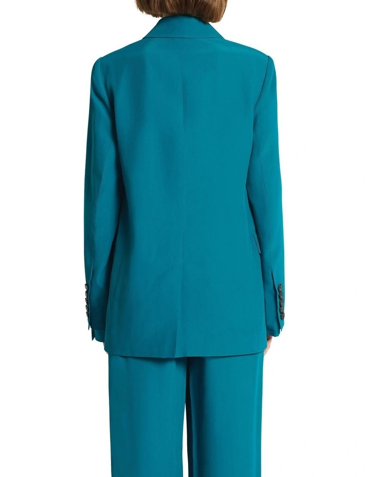Darcey Blazer in Dark Turquoise image 2