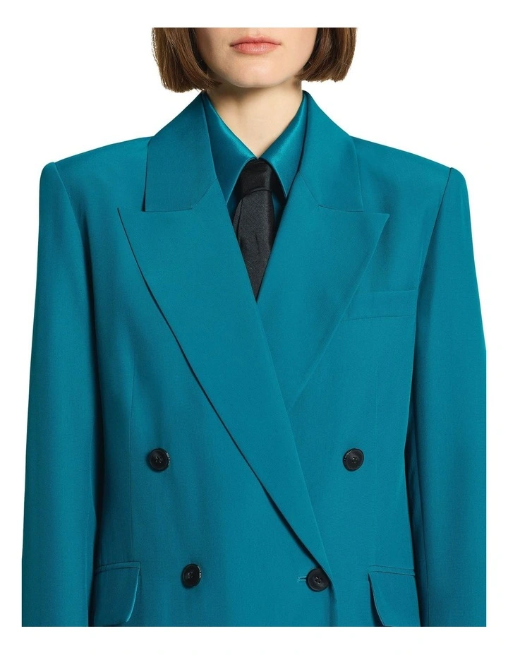 Darcey Blazer in Dark Turquoise image 4
