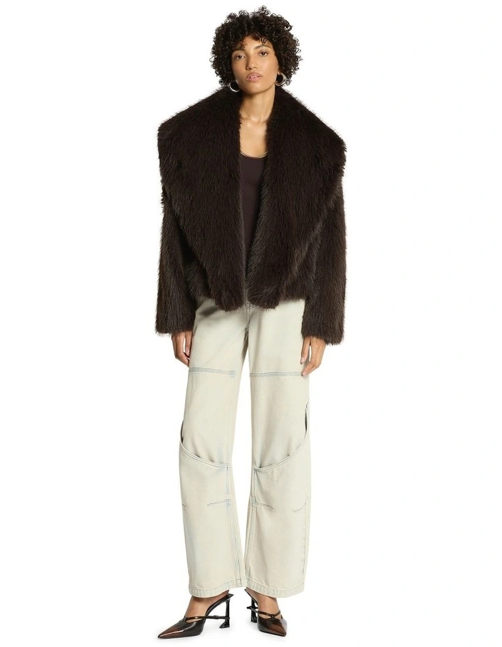 Drifted Chubby Jacket in Brown image 1