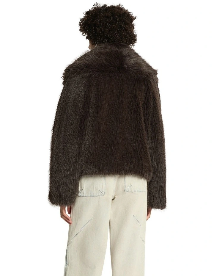 Drifted Chubby Jacket in Brown image 2