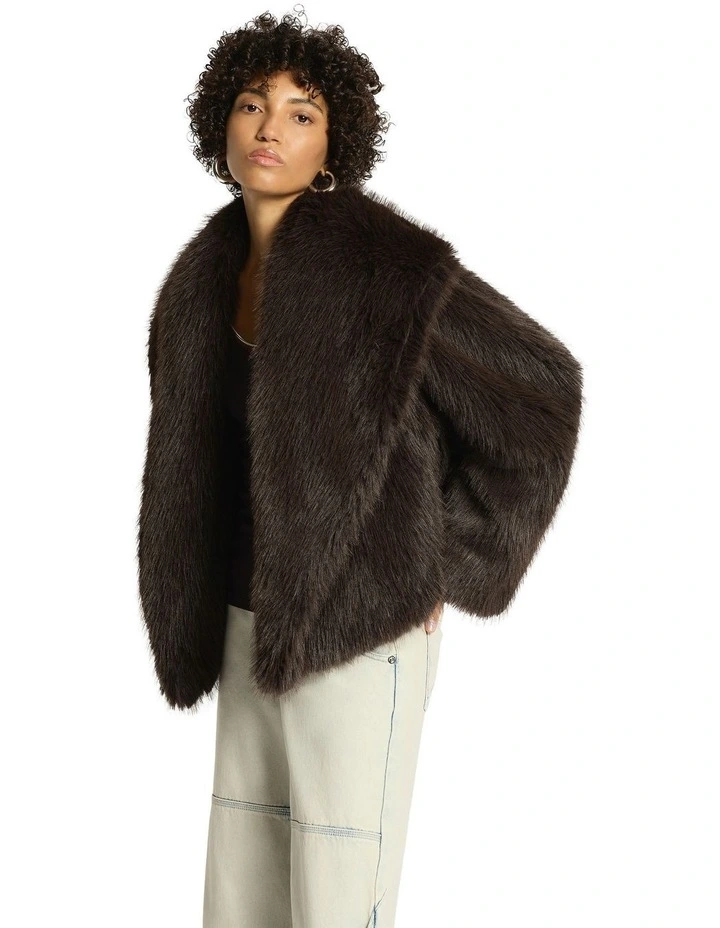 Drifted Chubby Jacket in Brown image 4