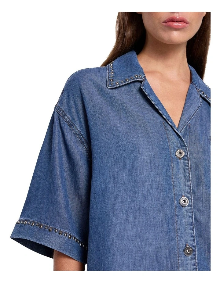 Song Bird Shirt in Indigo image 3