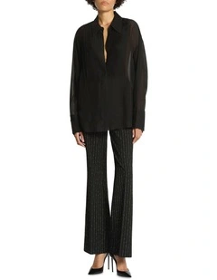 Soiree Silk Shirt in Black