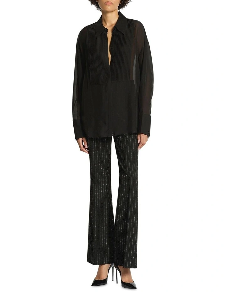 Soiree Silk Shirt in Black image 1