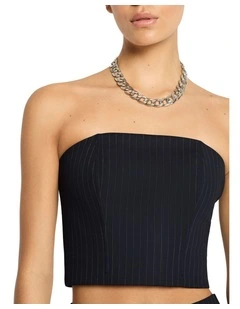 Pin Me Down Bustier Tops in Navy