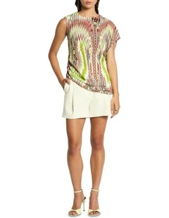 Phoenix Gathered Top in Print