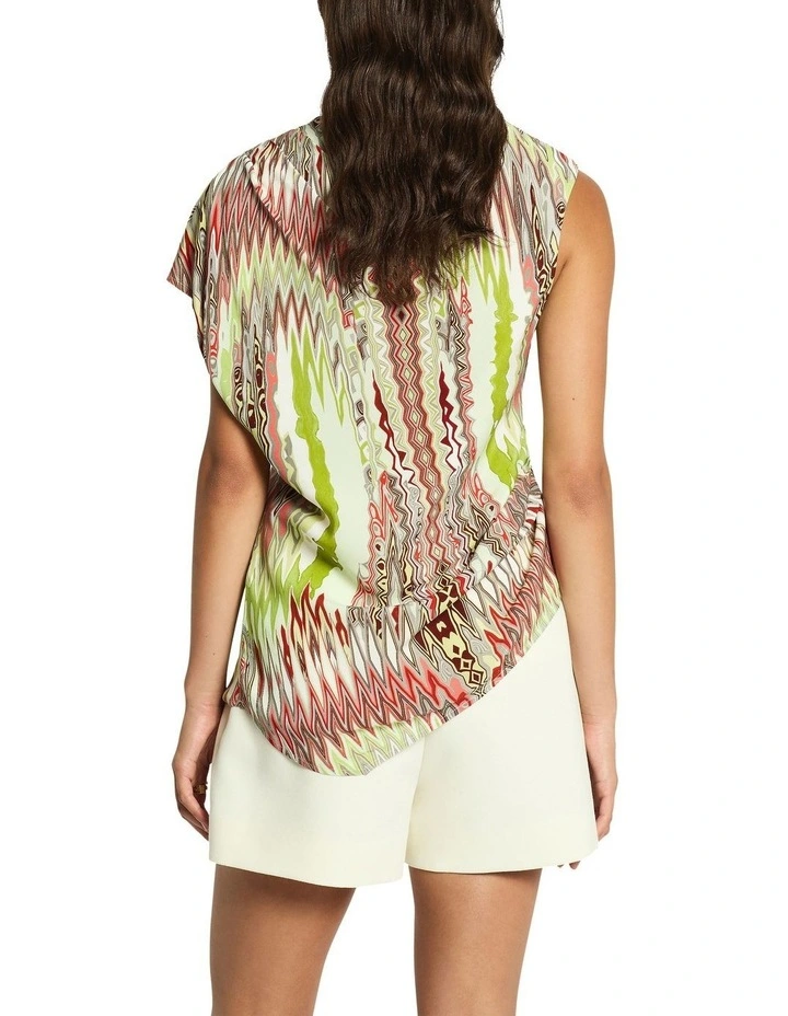 Phoenix Gathered Top in Print image 2