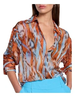 Intermix Chiffon Shirt in Print