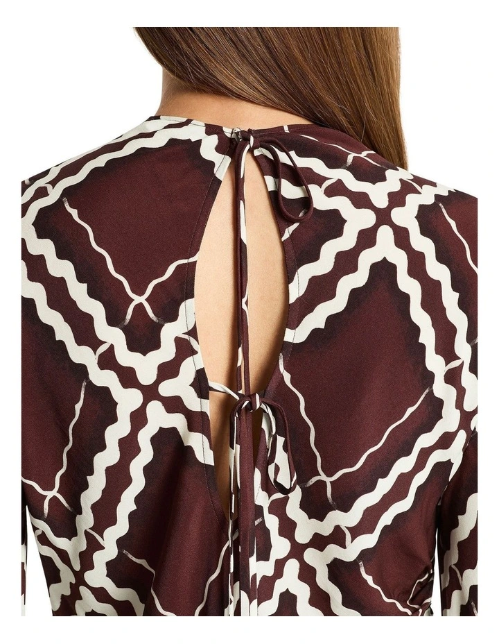 Regalo Print Top in Multi image 4